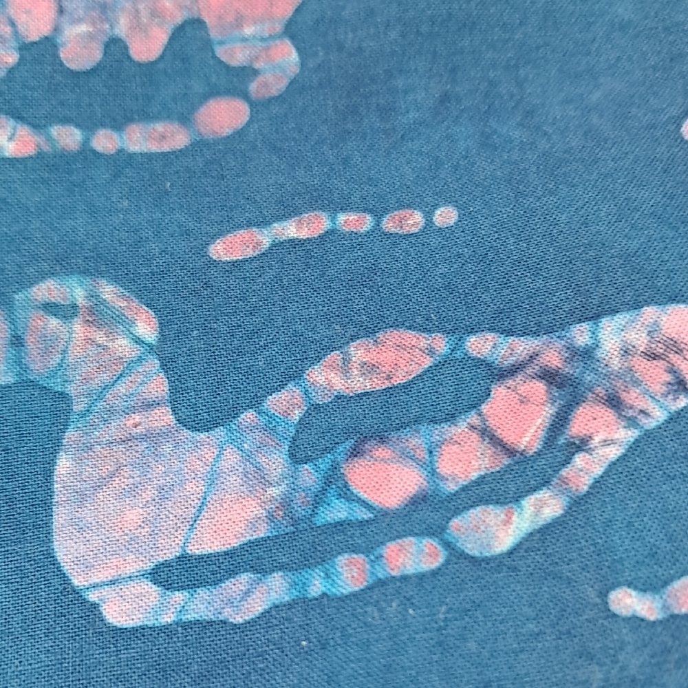 Batik Duck Cotton Fabric 1 Yard. Bundle Friendly Seller